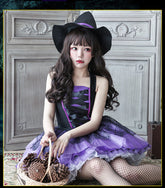 Costume de vampire d'Halloween pour adulte, costume de sorcière, ensemble de sorcier